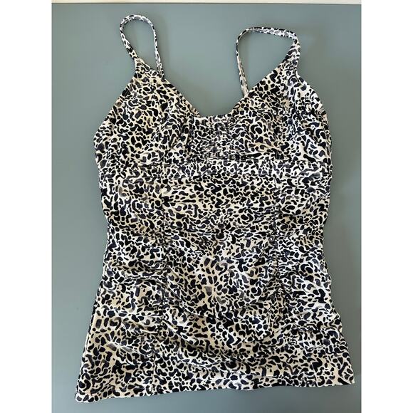 Athleta tankini top size 34 B/C blue and white print - Picture 1 of 6